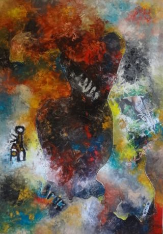 Okapi by Contemporary African Artist Bezalel Ngabo